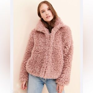 Anthropologie Fuzzy Teddy Jacket